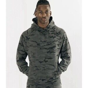 Alphalete Men’s Infinity Pro Hoodie- Terrain Camo  - Size Medium